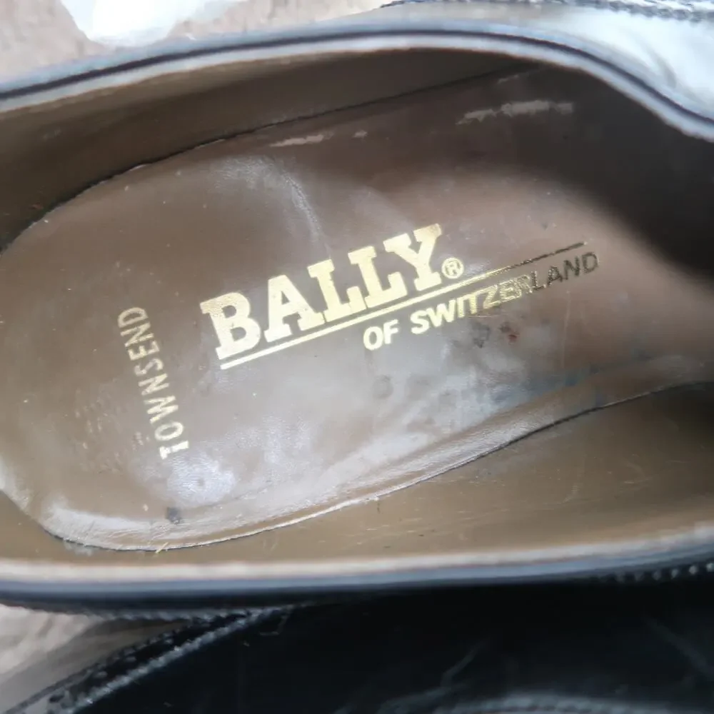 Bally of Switzerland Men's Black Leather Lace-Up Loafers Dress Shoes 8